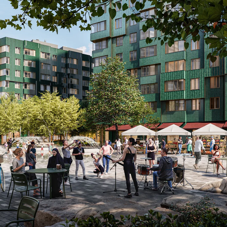 Park scene near The Atlas Hotel